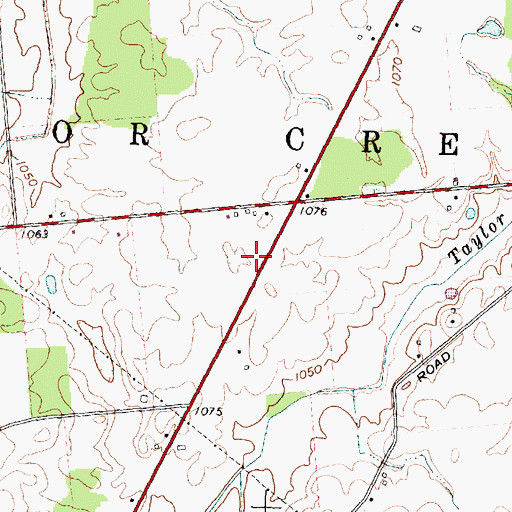 Topographic Map of Township of Taylor Creek, OH