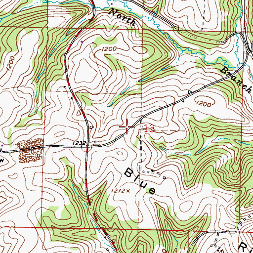 Topographic Map of Township of German, OH