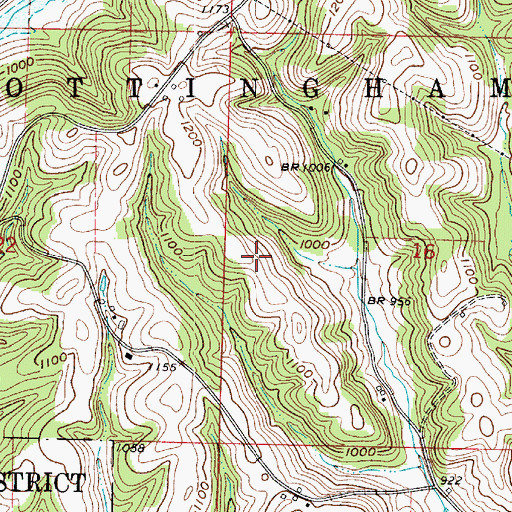 Topographic Map of Township of Nottingham, OH