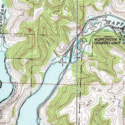 Topographic Map of Township of Stock, OH