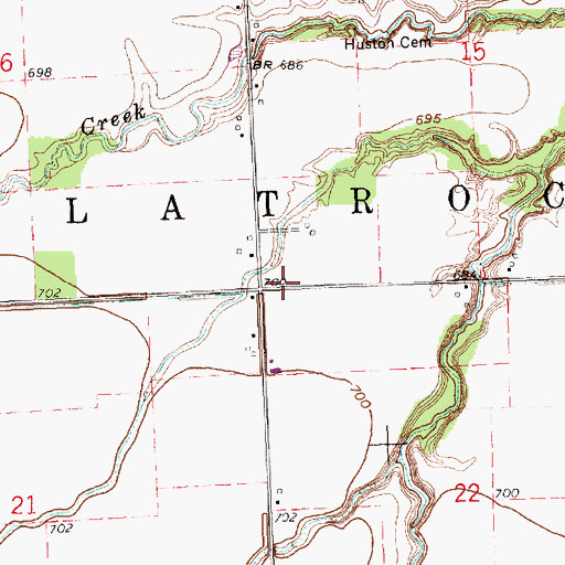 Topographic Map of Township of Flatrock, OH