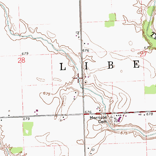 Topographic Map of Township of Liberty, OH