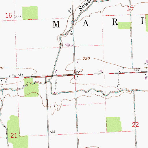 Topographic Map of Township of Marion, OH
