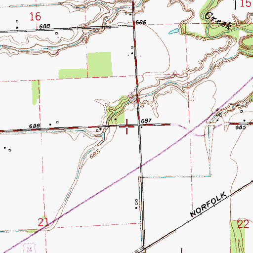 Topographic Map of Township of Napoleon, OH