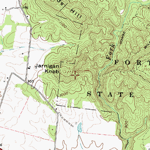 Topographic Map of Township of Brushcreek, OH