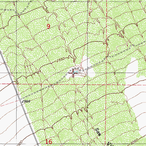 Topographic Map of San Vicente Wash, AZ