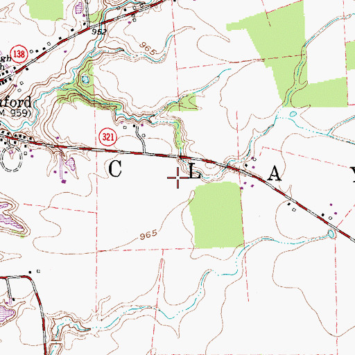 Topographic Map of Township of Clay, OH