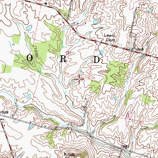 Topographic Map of Township of Concord, OH