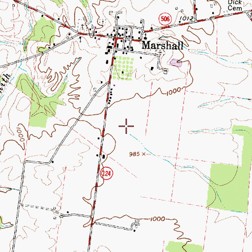 Topographic Map of Township of Marshall, OH
