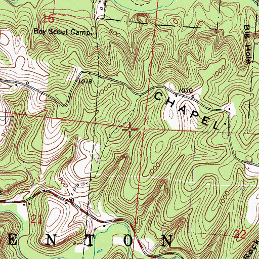 Topographic Map of Township of Benton, OH