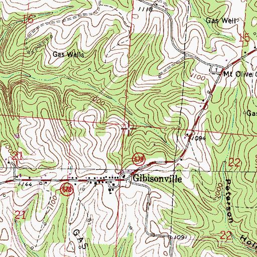 Topographic Map of Township of Laurel, OH