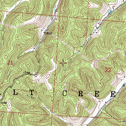 Topographic Map of Township of Salt Creek, OH