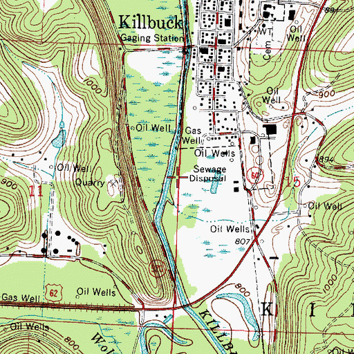 Topographic Map of Township of Killbuck, OH