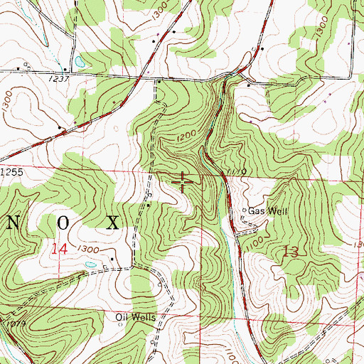 Topographic Map of Township of Knox, OH