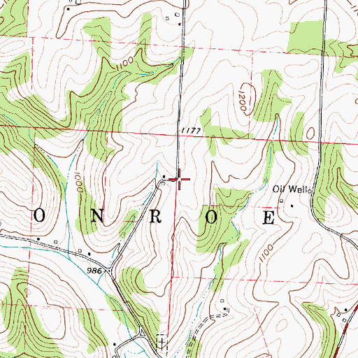 Topographic Map of Township of Monroe, OH
