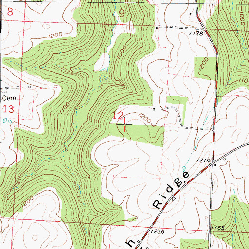 Topographic Map of Township of Richland, OH