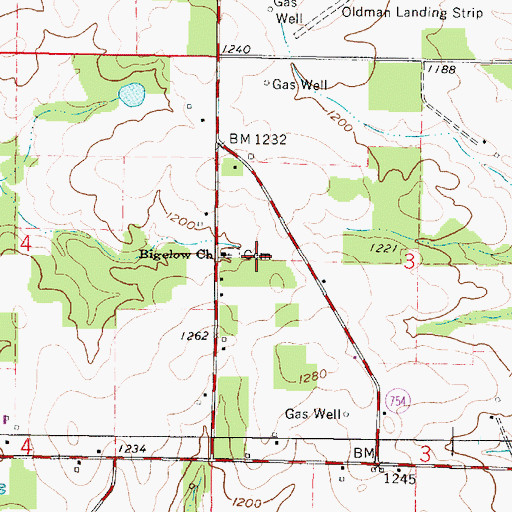 Topographic Map of Township of Ripley, OH