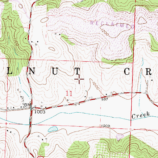 Topographic Map of Township of Walnut Creek, OH