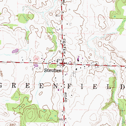 Topographic Map of Township of Greenfield, OH
