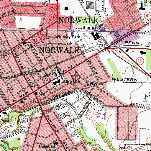Topographic Map of City of Norwalk, OH