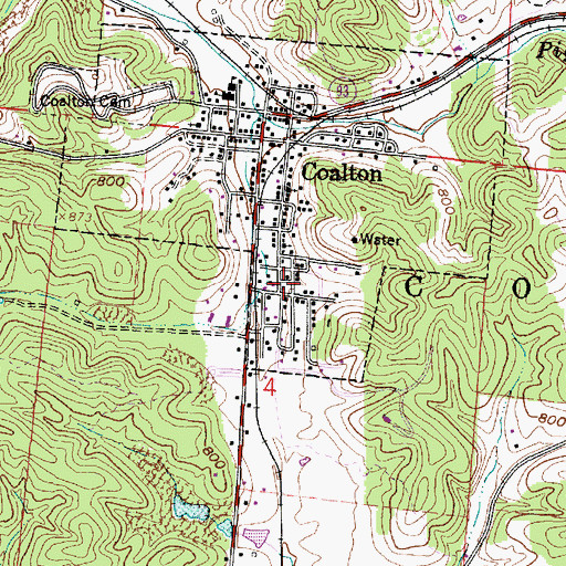 Topographic Map of Township of Coal, OH
