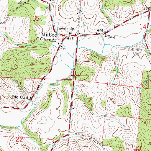 Topographic Map of Township of Hamilton, OH