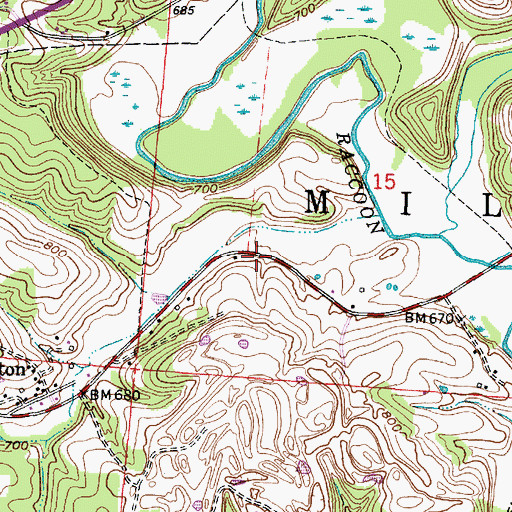 Topographic Map of Township of Milton, OH