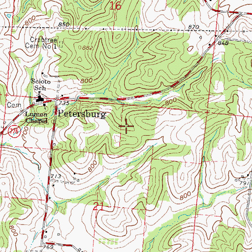 Topographic Map of Township of Scioto, OH