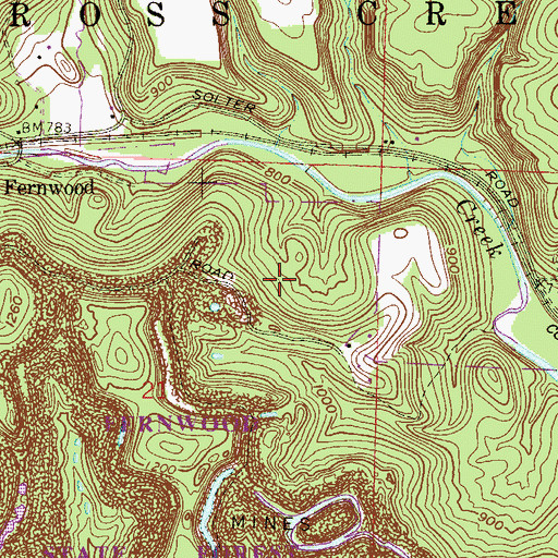 Topographic Map of Township of Cross Creek, OH