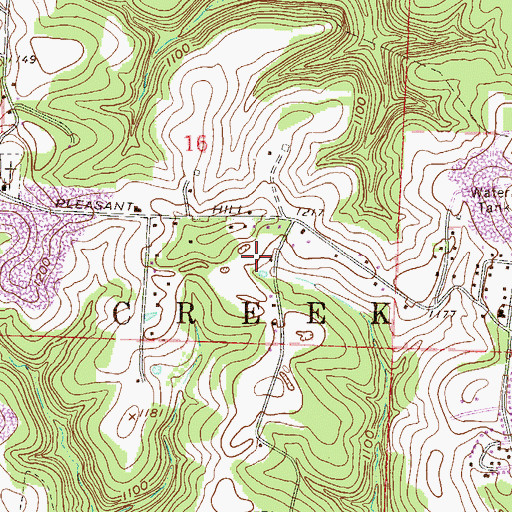 Topographic Map of Township of Island Creek, OH