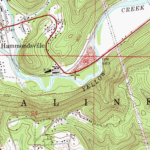 Topographic Map of Township of Saline, OH