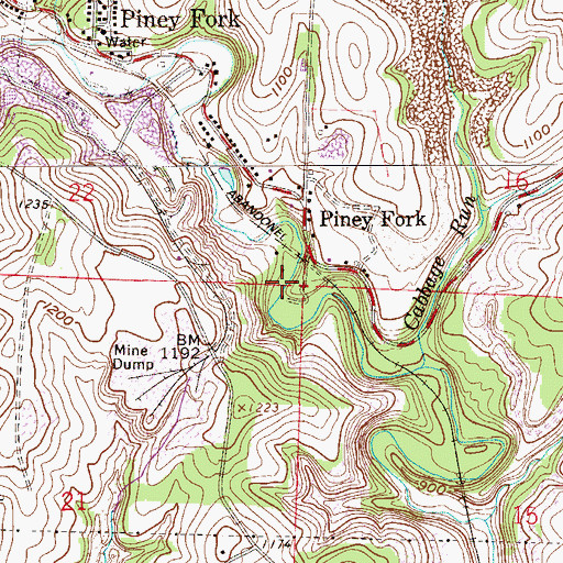 Topographic Map of Township of Smithfield, OH