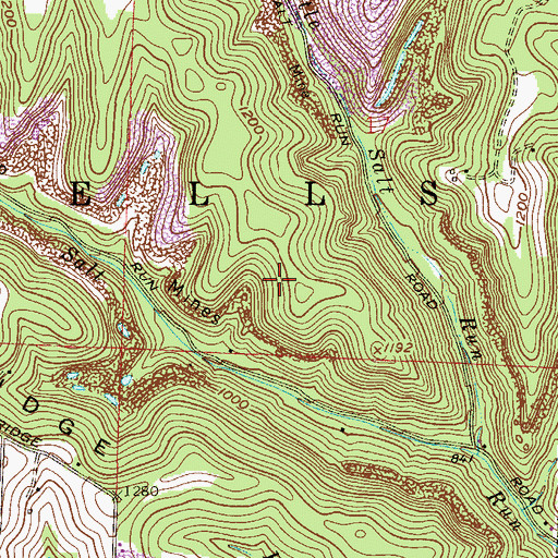Topographic Map of Township of Wells, OH