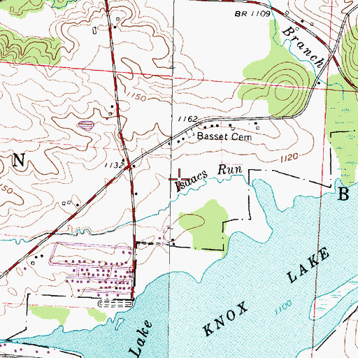 Topographic Map of Township of Berlin, OH