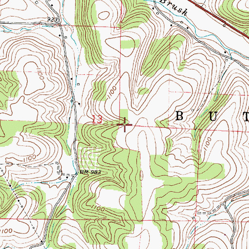 Topographic Map of Township of Butler, OH