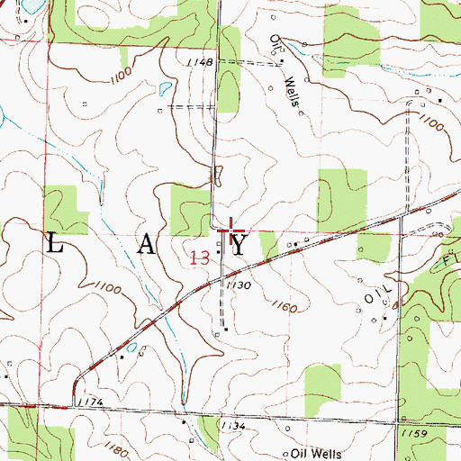 Topographic Map of Township of Clay, OH