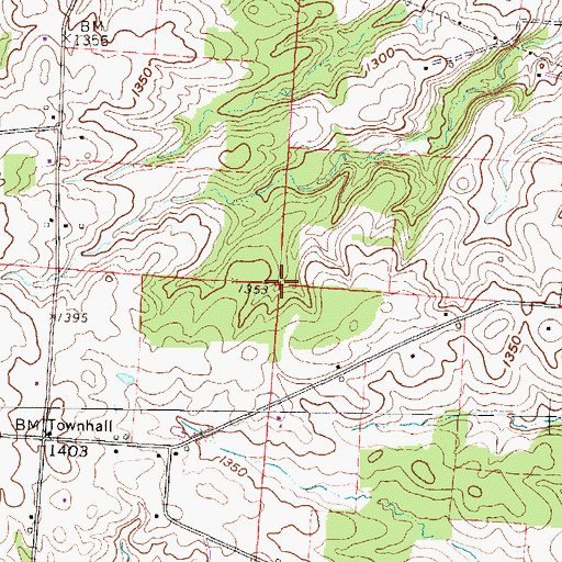 Topographic Map of Township of Liberty, OH