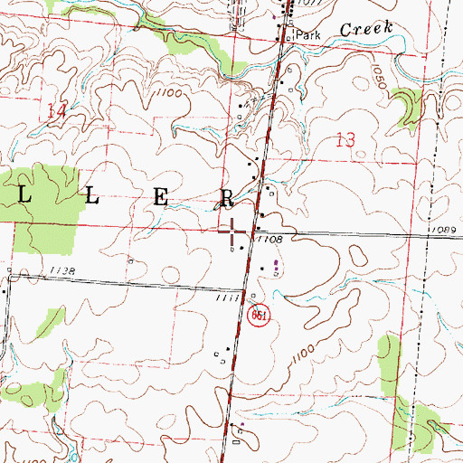 Topographic Map of Township of Miller, OH