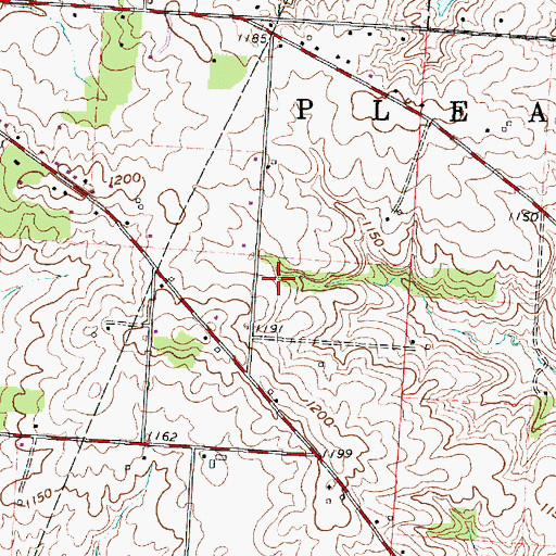 Topographic Map of Township of Pleasant, OH