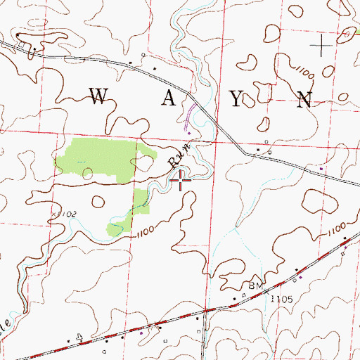 Topographic Map of Township of Wayne, OH
