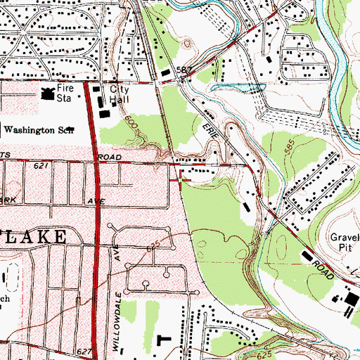 Topographic Map of City of Eastlake, OH