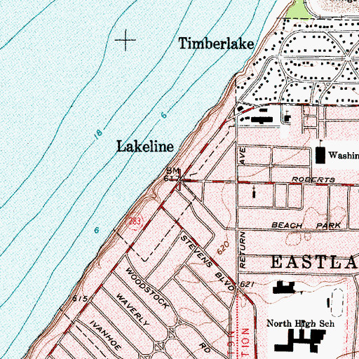 Topographic Map of Village of Lakeline, OH