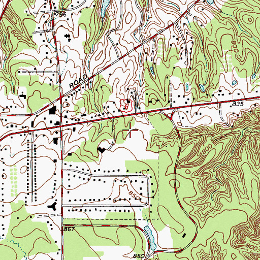 Topographic Map of City of Willoughby Hills, OH