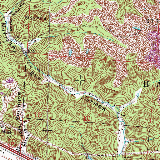 Topographic Map of Township of Hamilton, OH
