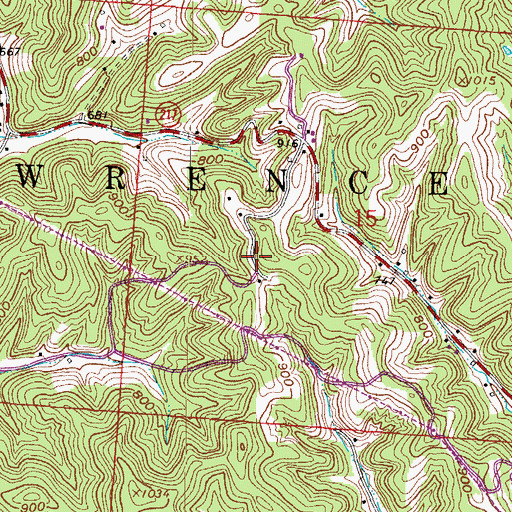 Topographic Map of Township of Lawrence, OH