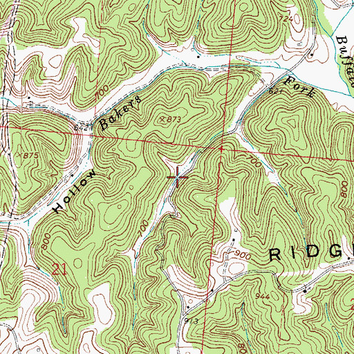 Topographic Map of Township of Symmes, OH