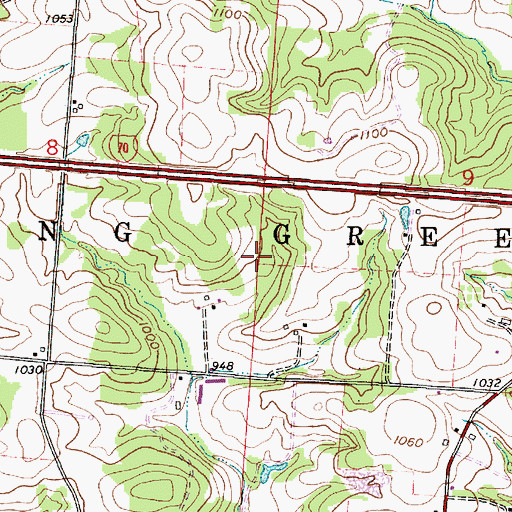 Topographic Map of Township of Bowling Green, OH