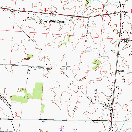 Topographic Map of Township of Lima (historical), OH