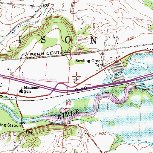 Topographic Map of Township of Madison, OH