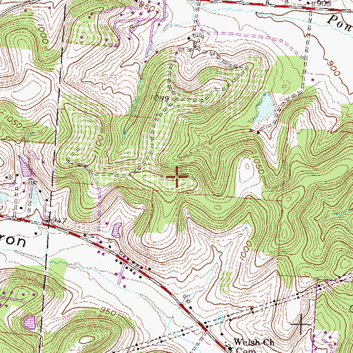Topographic Map of Township of Newark, OH